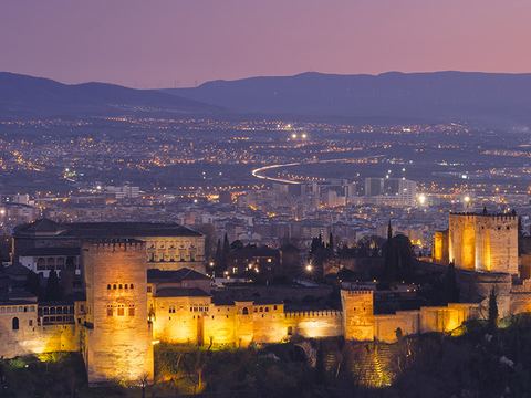 La Alhambra de noche con guía privado